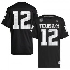12th Man #12 Aggies Jersey | Top-Tier Black University Football Men Stitched 85199235