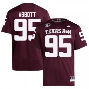 Alex Abbott #95 Aggies Jersey | Exclusive Maroon College Football Men Stitched 75293718