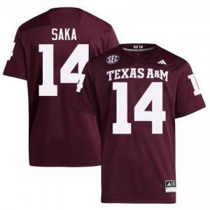 Top-Tier Anto Saka #14 TAMU Maroon Jersey | Men University Football Stitched Fan Gear 55211588