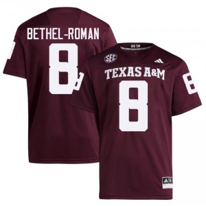 Durable Ashton Bethel-Roman #8 Texas A&M Maroon Jersey | Men University Football Stitched Fan Gear 61464715