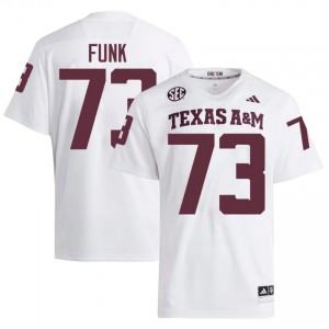 Officially Licensed Ashton Funk #73 Texas A&M Aggies White Jersey | Men University Football Embroidery Fan Gear 71718335