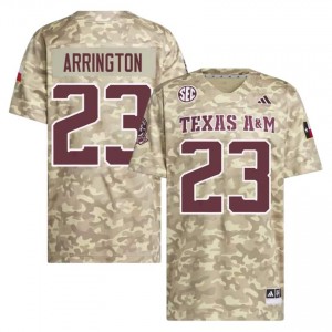 Licensed Brandon Arrington #23 Texas A&M Aggies Beige Jersey | Men High School Football Embroidery Fan Gear 89710003