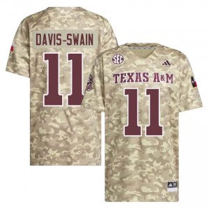 Texas A&M Aggies Brandon Davis-Swain #11 Beige Jersey | Gameday Embroidery College Football Men Apparel 99356072