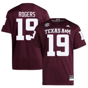 Bravion Rogers #19 Aggies Jersey | Pro-Grade Maroon College Football Men Stitched 81397176