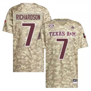 Bucky Richardson #7 Texas Aggies Jersey | Elite Thread Beige University Football Men Embroidery 47302746