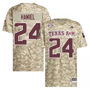 Beige Camren Hamiel #24 Texas Aggies Jersey | Men Player Football Authentic Embroidery 55149500