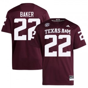 TAMU Carsyn Baker #22 Maroon Jersey | Essential Stitched NCAA Football Men Apparel 49091213