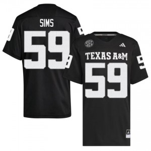 Aggies Chace Sims #59 Black Jersey | Exclusive Stitched College Football Men Apparel 40565949