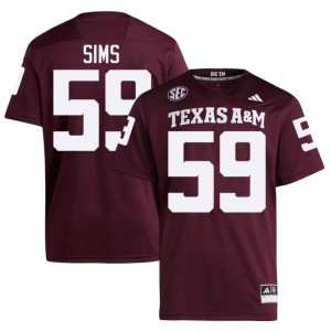 Texas A&M Chace Sims #59 Maroon Jersey | Essential Stitched NCAA Football Men Apparel 27241617