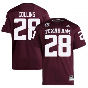 Maroon Chance Collins #28 Texas A&M Jersey | Men High School Football Fresh Stitched 28434617