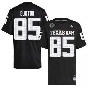 #85 Chase Burton TAMU Black Jersey | Essential Stitched Men NCAA Football Gear 57717569