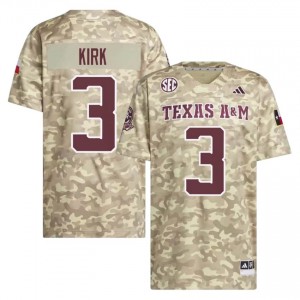 Moisture Wicking Christian Kirk #3 Texas A&M Aggies Beige Jersey | Men High School Football Embroidery Fan Gear 91221209