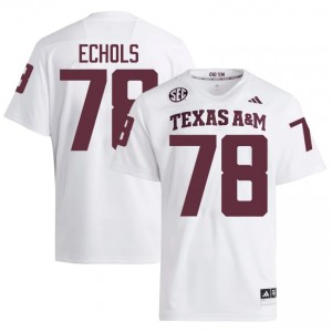 Coen Echols #78 Texas A&M Aggies Jersey | Iconic White College Football Men Embroidery 39882097