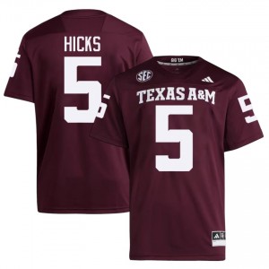 TAMU DJ Hicks #5 Maroon Jersey | Essential Stitched NCAA Football Men Apparel 21797644