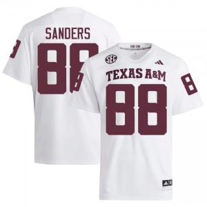 DJ Sanders #88 Texas A&M Aggies Jersey | Gameday White College Football Men Embroidery 96227297
