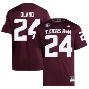 David Olano #24 Texas A&M Jersey | Pro-Grade Maroon College Football Men Stitched 57805405