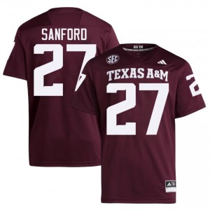 Daymion Sanford #27 Texas A&M Jersey | Exclusive Maroon College Football Men Stitched 39480280