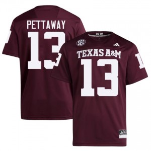 Maroon Deyjhon Pettaway #13 Texas A&M Jersey | Men High School Football Fresh Stitched 60472115