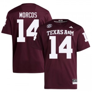Eli Morcos #14 TAMU Jersey | Exclusive Maroon College Football Men Stitched 28205930