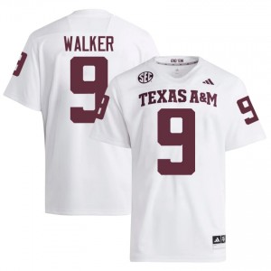 Jahdae Walker #9 Texas Aggies Jersey | Iconic White College Football Men Embroidery 94876629