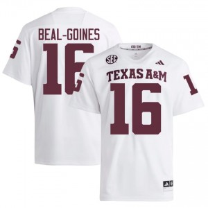 Jamar Beal-Goines #16 Texas A&M Aggies Jersey | Iconic White College Football Men Embroidery 92655300