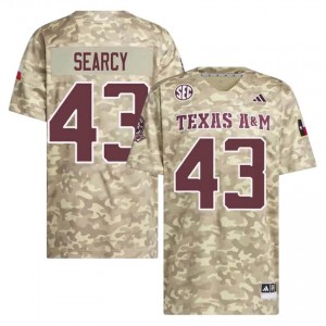 Texas Aggies Jeremiah Searcy #43 Beige Jersey | Gameday Embroidery College Football Men Apparel 15944519
