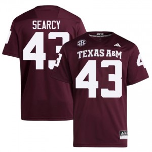 Maroon Jeremiah Searcy #43 Aggies Jersey | Men High School Football Limited Stitched 79793921