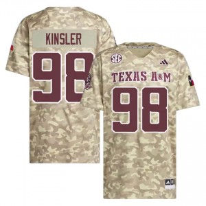 Texas A&M Aggies Jermaine Kinsler #98 Beige Jersey | Iconic Embroidery College Football Men Apparel 40929888