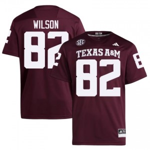 Jonah Wilson #82 Texas A&M Jersey | Exclusive Maroon College Football Men Stitched 63268542