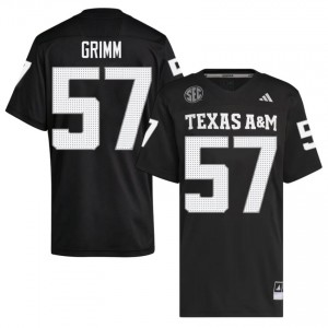 Jonas Grimm #57 Texas A&M Jersey | Top-Tier Black University Football Men Stitched 41651752