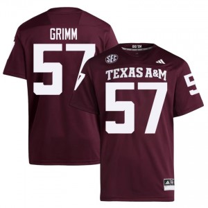 Maroon Jonas Grimm #57 Aggies Jersey | Men Player Football Classic Stitched 40512198