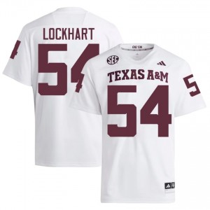 Texas Aggies Jordan Lockhart #54 White Jersey | Pro Cut Embroidery NCAA Football Men Apparel 42894533