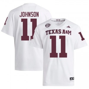 Kelshaun Johnson #11 Texas A&M Aggies Jersey | Gameday White College Football Men Embroidery 36311932