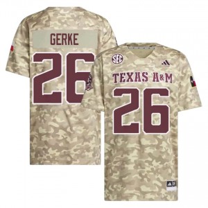 Texas Aggies Layne Gerke #26 Beige Jersey | Gameday Embroidery College Football Men Apparel 34834177