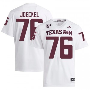 Luke Joeckel #76 Texas A&M Aggies Jersey | Iconic White College Football Men Embroidery 53592187