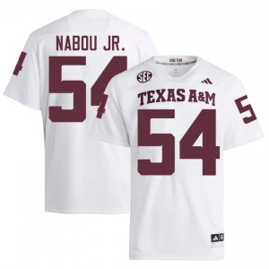 #54 Mark Nabou Jr. Texas A&M Aggies White Jersey | Alumni Embroidery Men Player Football Gear 77260726