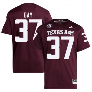 Durable Peyton Gay #37 Aggies Maroon Jersey | Men University Football Stitched Fan Gear 72178349