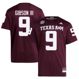 Rickey Gibson III #9 Aggies Jersey | Pro-Grade Maroon College Football Men Stitched 31264918