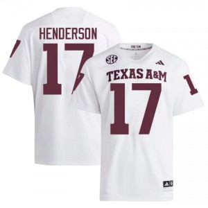 Officially Licensed Ryan Henderson #17 Texas Aggies White Jersey | Men University Football Embroidery Fan Gear 88949357