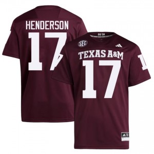 Ryan Henderson #17 TAMU Jersey | Pro-Grade Maroon College Football Men Stitched 12162310