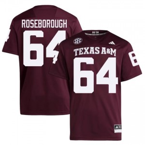 Sam Roseborough #64 Aggies Jersey | Pro-Grade Maroon College Football Men Stitched 67898901