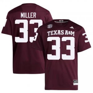 #33 Storm Miller Aggies Maroon Jersey | Elite Stitched Men Player Football Gear 72621096