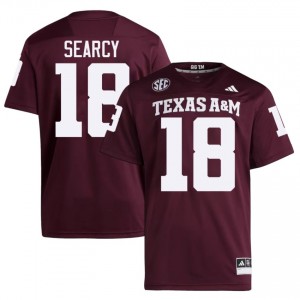 Maroon T.J. Searcy #18 TAMU Jersey | Men High School Football Limited Stitched 26302553