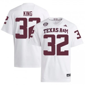 Tank King #32 Texas A&M Aggies Jersey | Iconic White College Football Men Embroidery 93043821