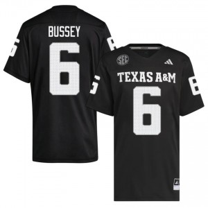 Black Terry Bussey #6 Texas A&M Jersey | Men Player Football Elite Stitched 13067615
