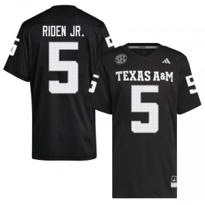#5 Tiger Riden Jr. Aggies Black Jersey | Essential Stitched Men NCAA Football Gear 84916879