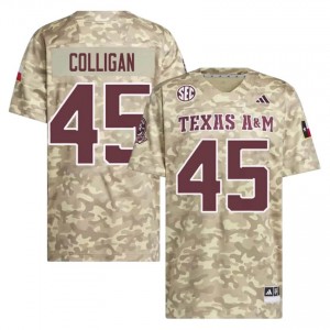 Beige Tommy Colligan #45 Texas A&M Aggies Jersey | Men Player Football Alumni Embroidery 43592279