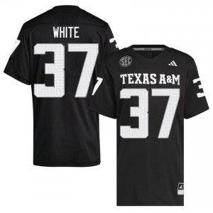 Tyler White #37 TAMU Jersey | Durable Black University Football Men Stitched 74101546