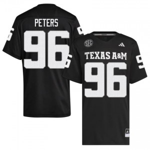 Waylon Peters #96 TAMU Jersey | Top-Tier Black University Football Men Stitched 42667514