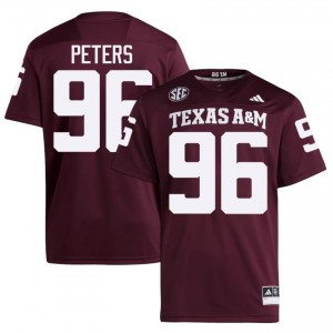 TAMU Waylon Peters #96 Maroon Jersey | Essential Stitched NCAA Football Men Apparel 48405099